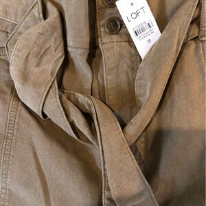 LOFT Brown Pants with belt tie